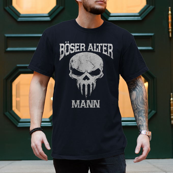 Biker Motorrad T-Shirts"Böser alter Mann" Variante 4 – Produktansicht