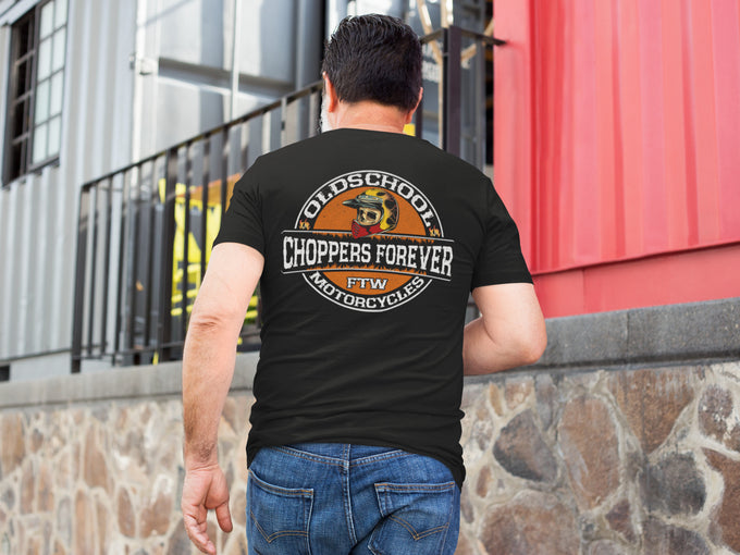 Biker Shirt Rückendruck: Chopper Forever – Cooles Biker Shirt – Produktansicht