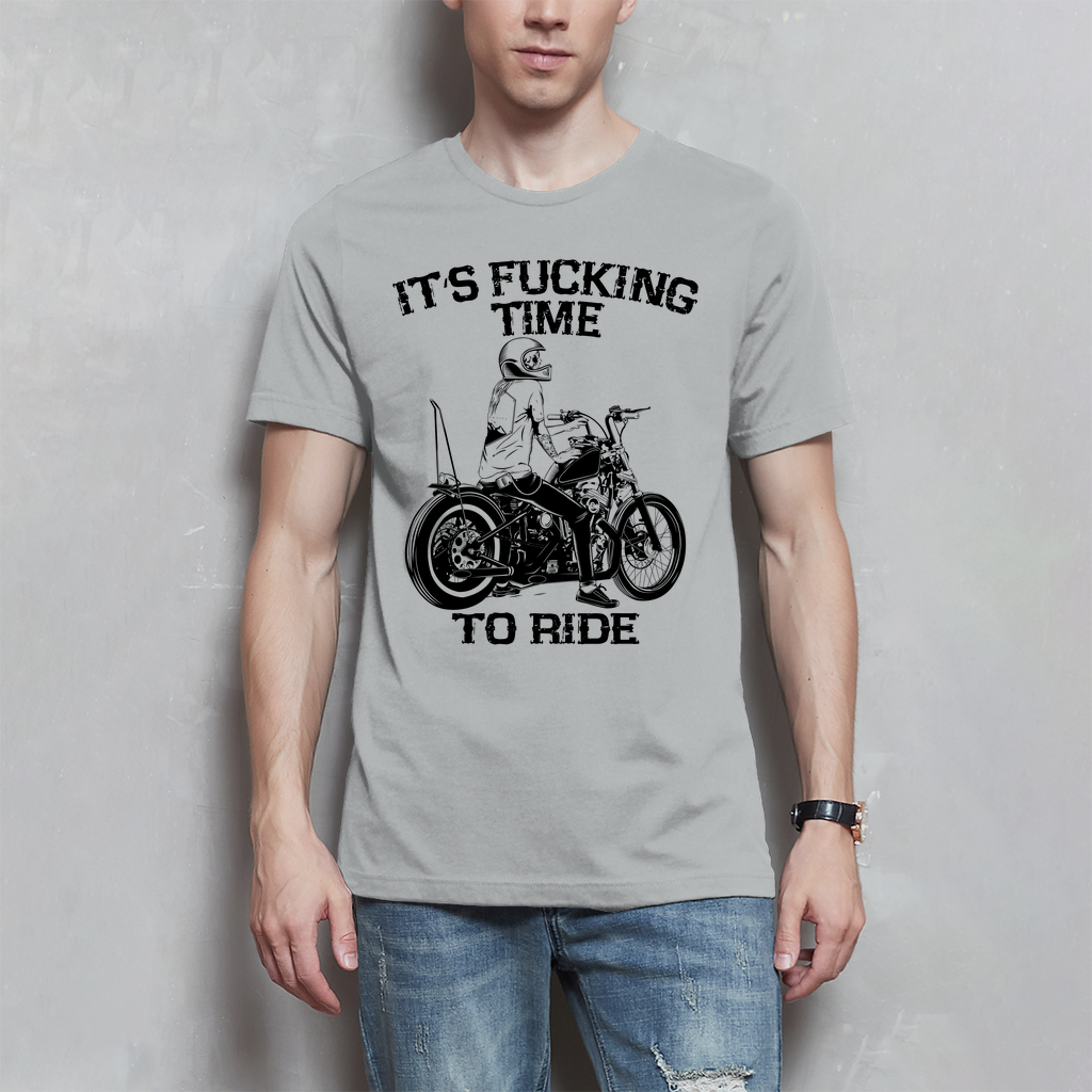 Biker Motorrad T-Shirt" It´s Fucking Time To Ride" Variante 5