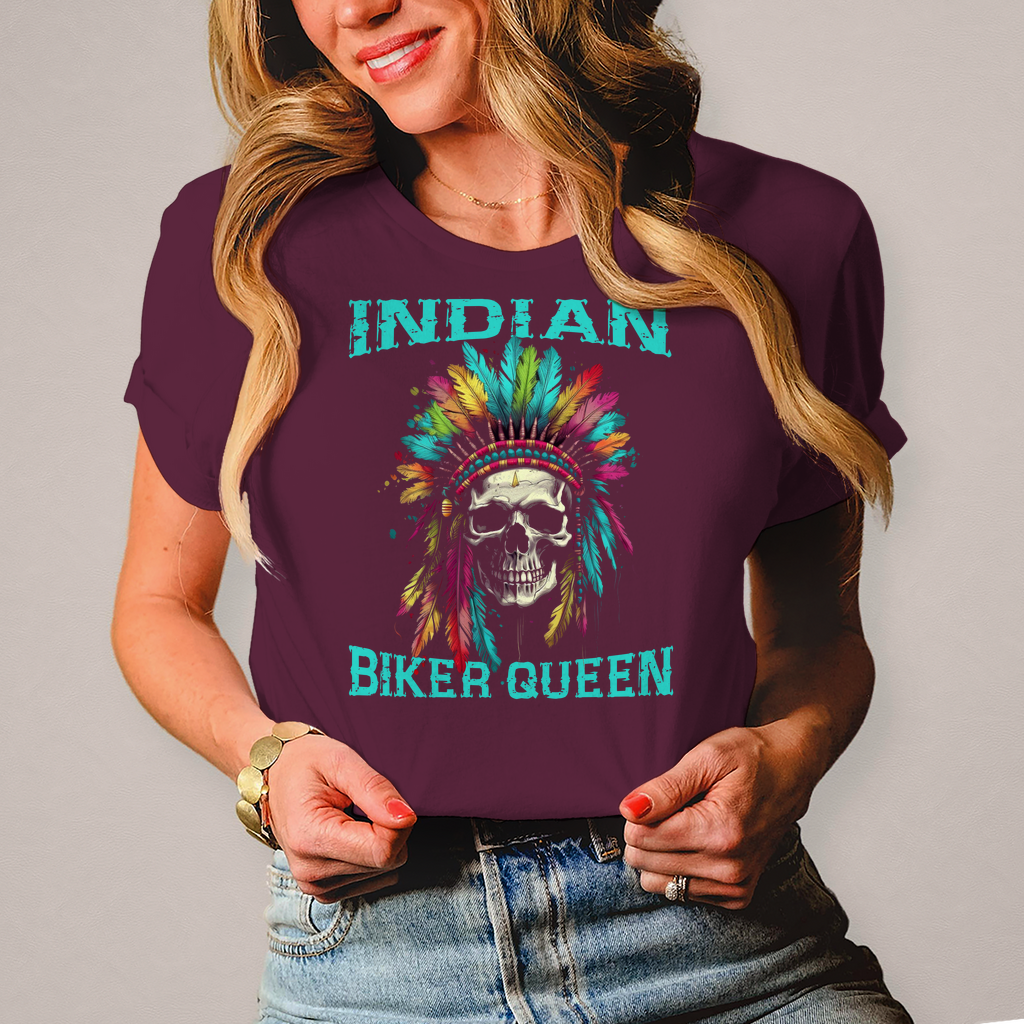 Damen Biker T-Shirt "Indian Biker Queen"