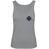 Damen Premium Organic Tank Top Brust logo