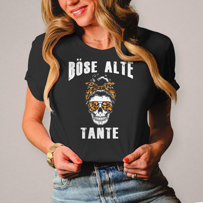 Damen T-Shirt Damen T-Shirt "Böse alte Tante" Variante 2 – Produktansicht