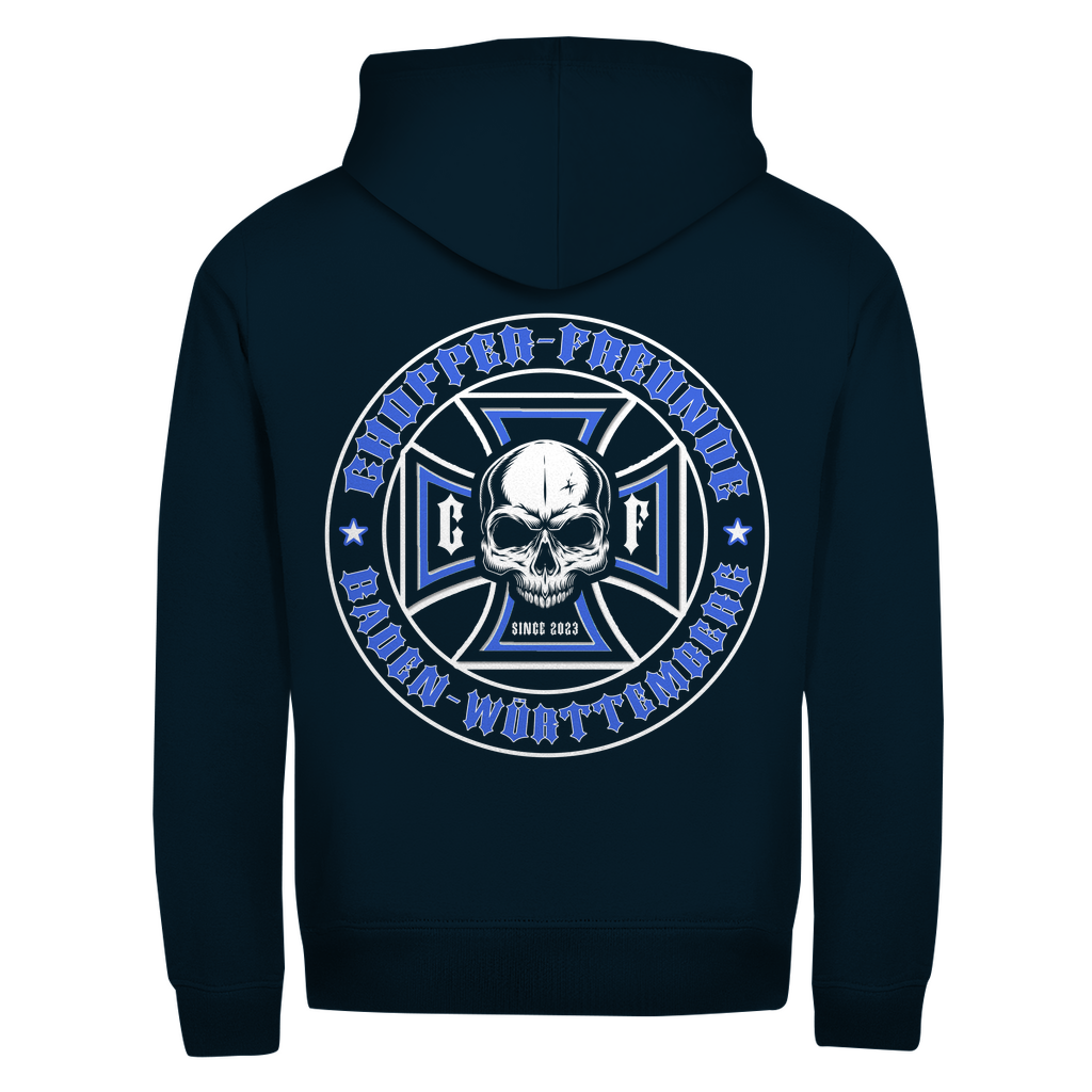 Chopper-Freunde Herren Zipper Hoodie " Vorder und Rückendruck"