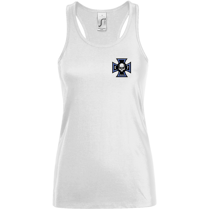 Damen Muscle-Tank-Top Chopper-Freunde Damen " Brust und Rücken Druck " Variante 1 – Produktansicht