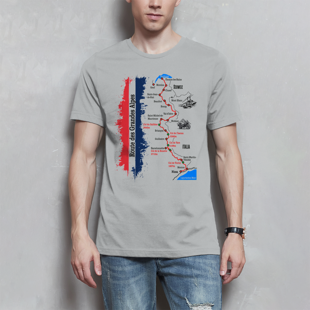 Grand Tour de Alpes, Motorrad, T-Shirt, Variante 2