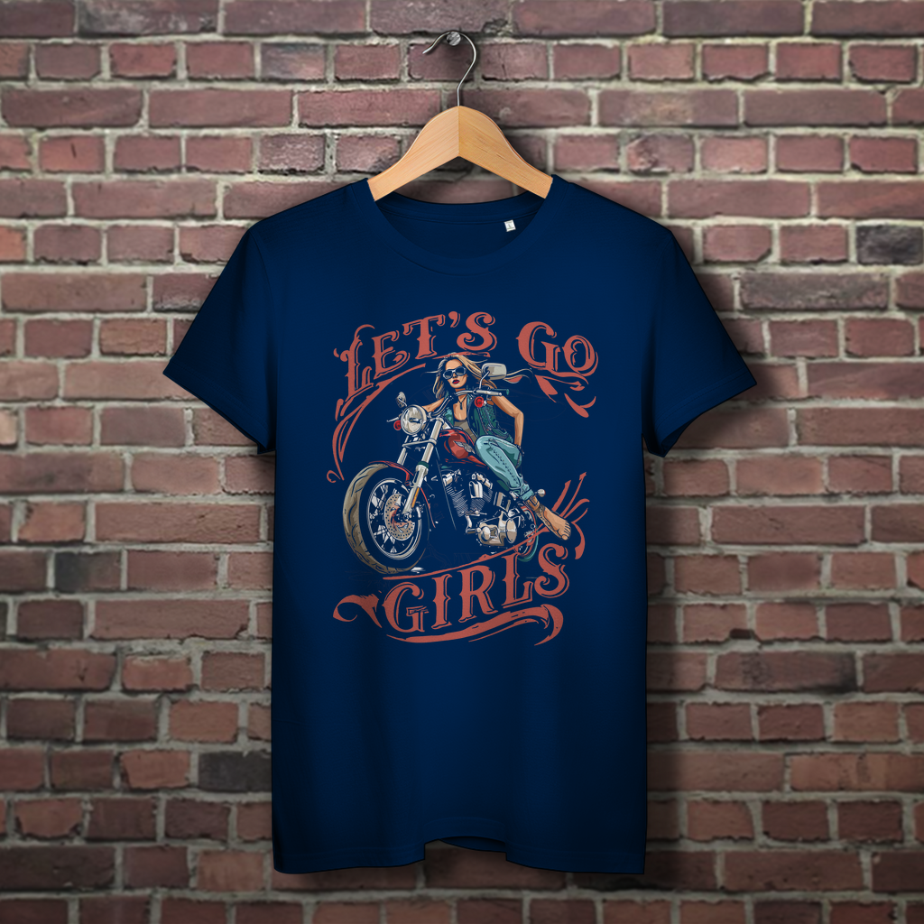 Damen Premium Bio Biker T-Shirt "Let´s go Girls"