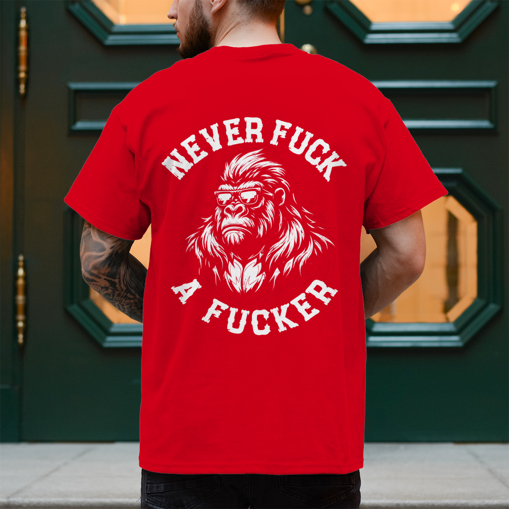 Biker T-Shirt "Never Fuck A Fucker Brust und Rückendruck" Variante 10