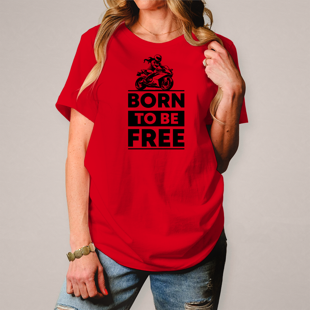 Damen T-Shirt "Born To Be Free"