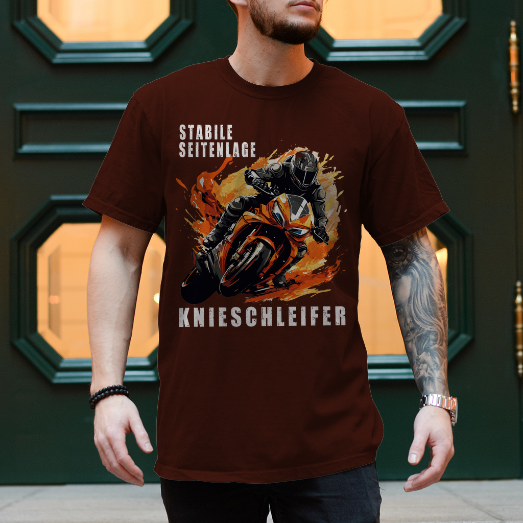 Herren T-Shirt "Stabile Seitenlage Knieschleifer" Variante 2