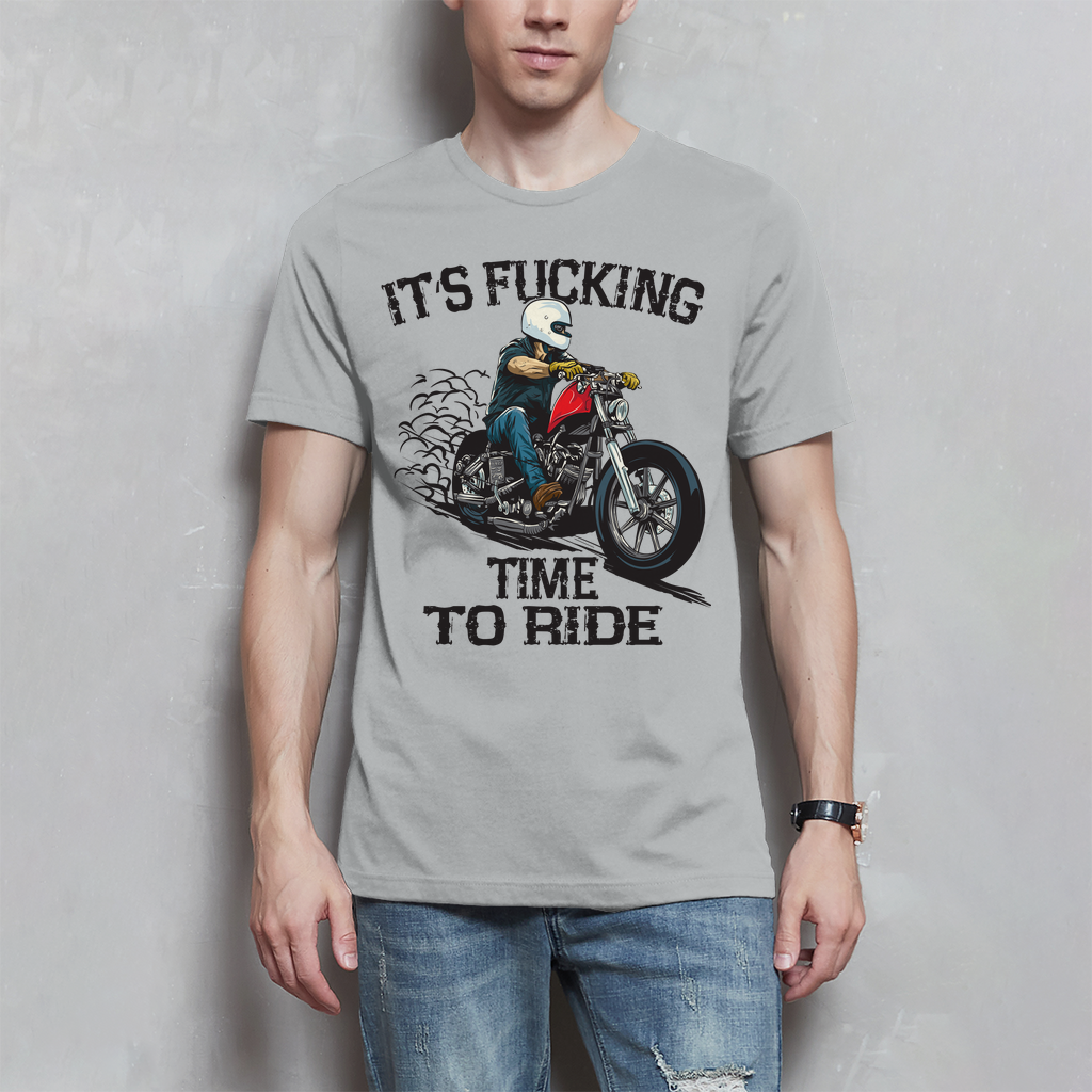 Biker Motorrad T-Shirt" It´s Fucking Time To Ride" Variante 1