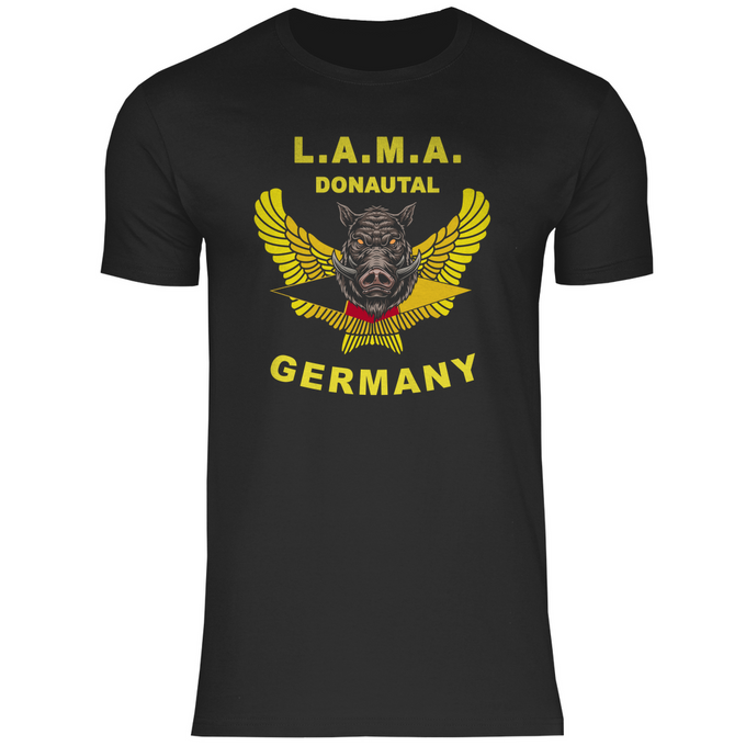 Herren T-Shirt Lama Standart Shirt Herren Druck vorne – Produktansicht