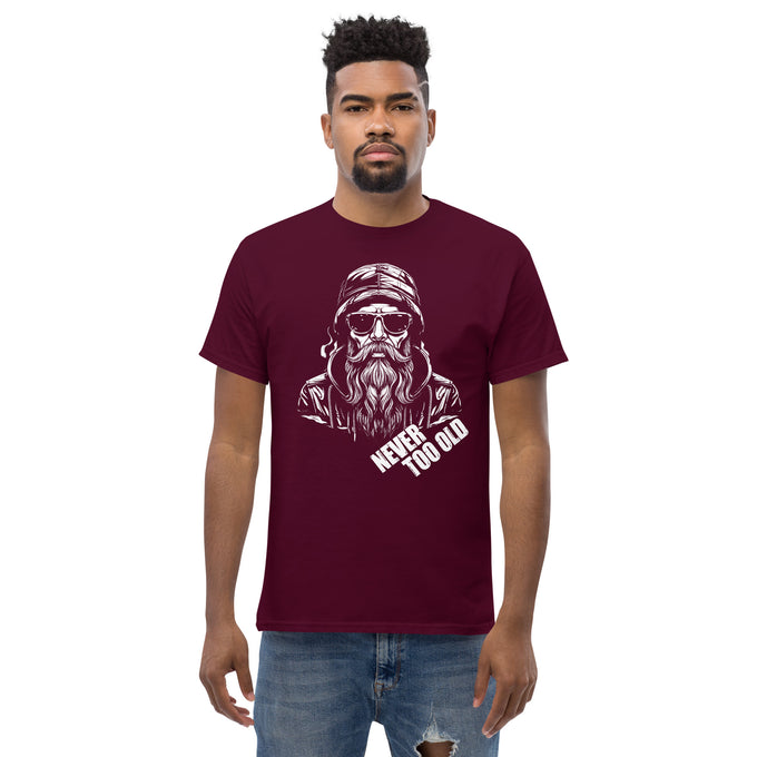 Biker Motorrad T-Shirts "Never Too Old " – Vorderansicht