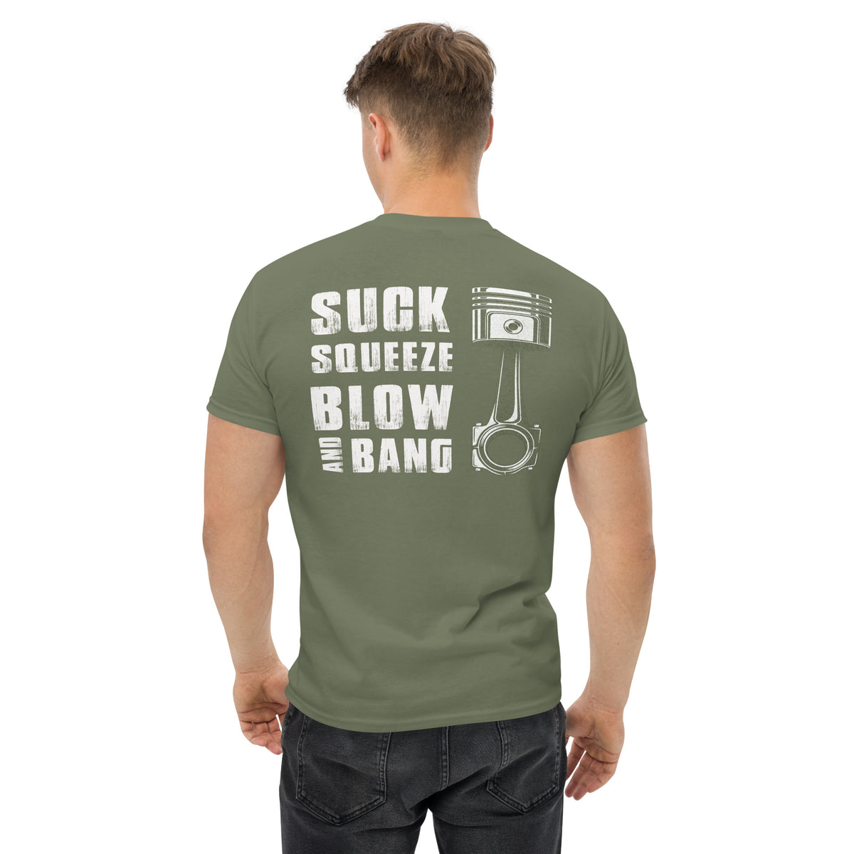 Herren T-Shirt "Suck Squeeze Bang Blow " Variante 2