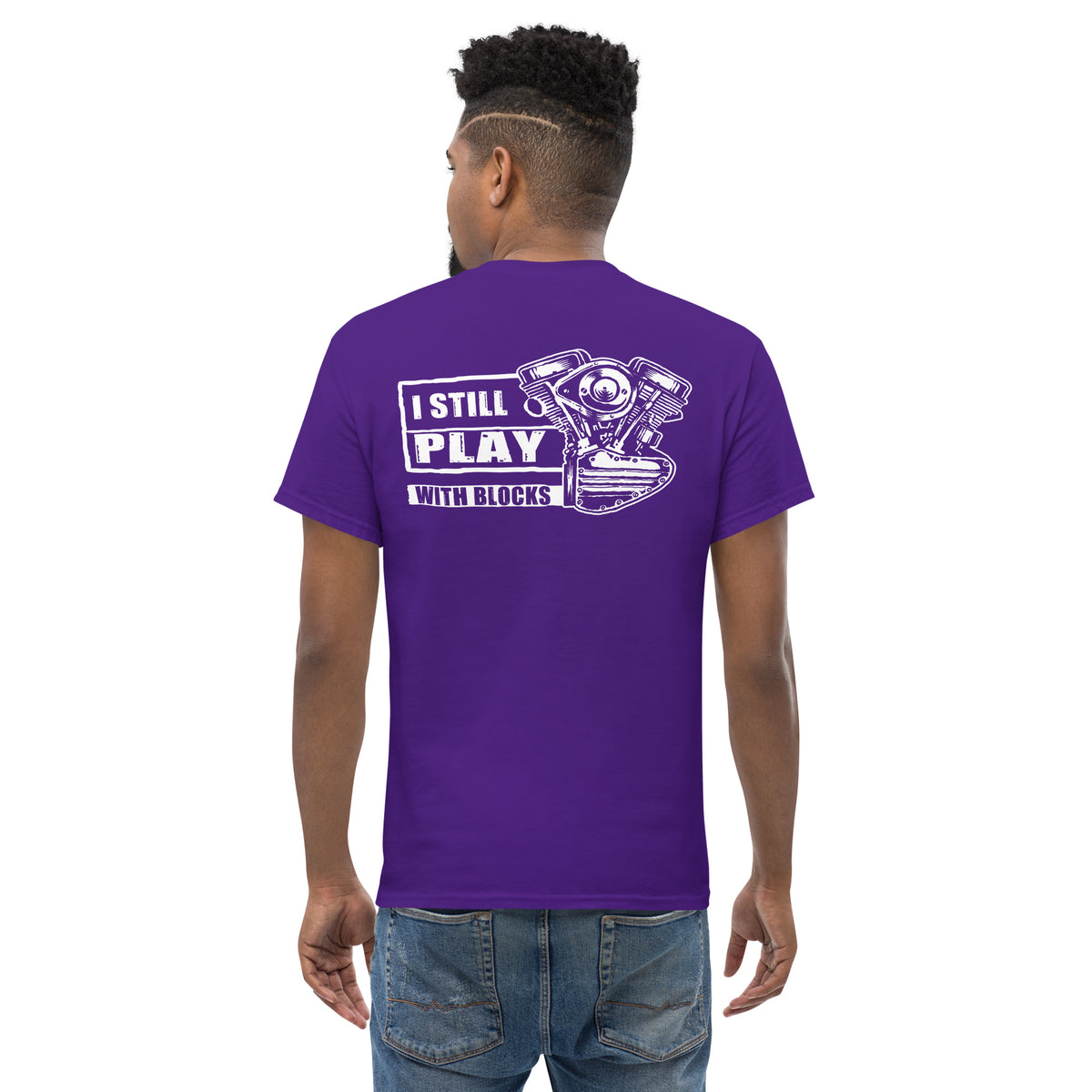 Herren T-Shirt " I Still Play With Blocks " Variante2