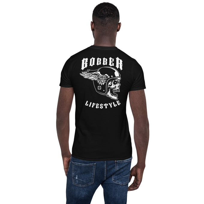 Biker Motorrad T-Shirts " BOBBER LIFESTYLE" Variante 3 – Schwarz – Rückansicht