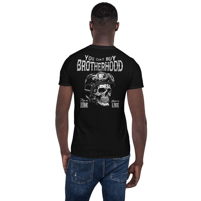 Biker Motorrad T-Shirts "You Can´t Buy Brotherhood" Variante 5 – Schwarz – Rückansicht