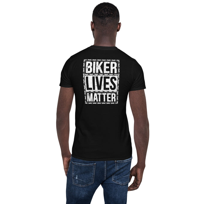 Biker Motorrad T-Shirts "BIKER LIFE MATTER" Variante 2 – Schwarz – Rückansicht