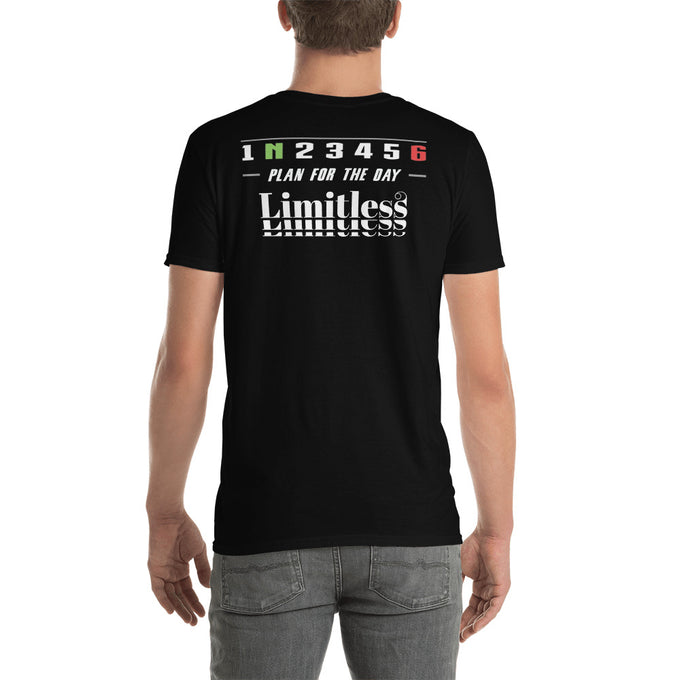Biker Motorrad T-Shirt"Plan for today" Variante 6 – Schwarz – Rückansicht