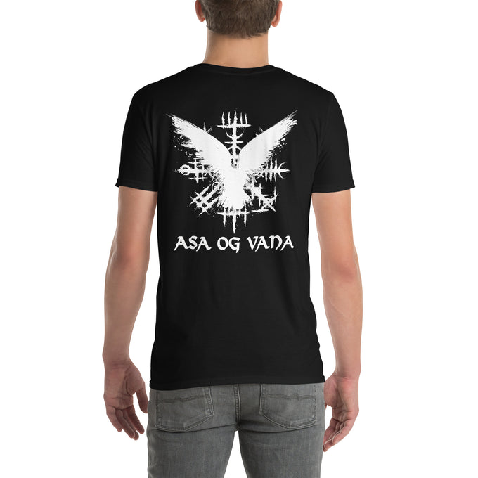 Wikinger T-Shirt und Hoodies Wikinger " Asa Og Vana" Variante 4 – Schwarz – Rückansicht