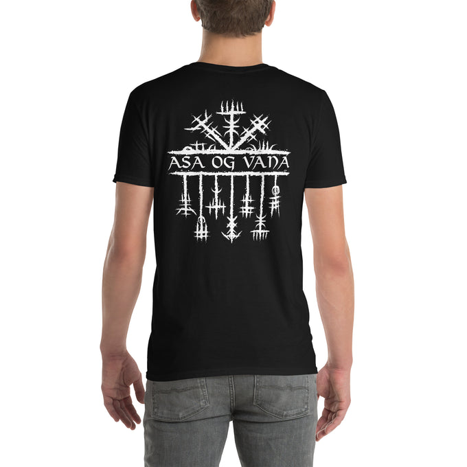 Wikinger T-Shirt und Hoodies Wikinger " Asa Og Vana" Variante 5 – Schwarz – Rückansicht