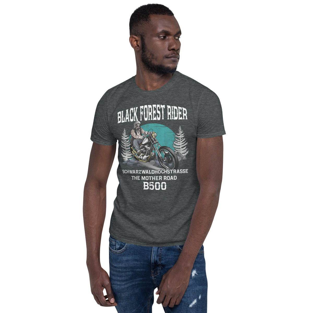 Herren T-Shirt "Schwarzwaldhochstrasse B500 Black Forest Rider" Variante 8