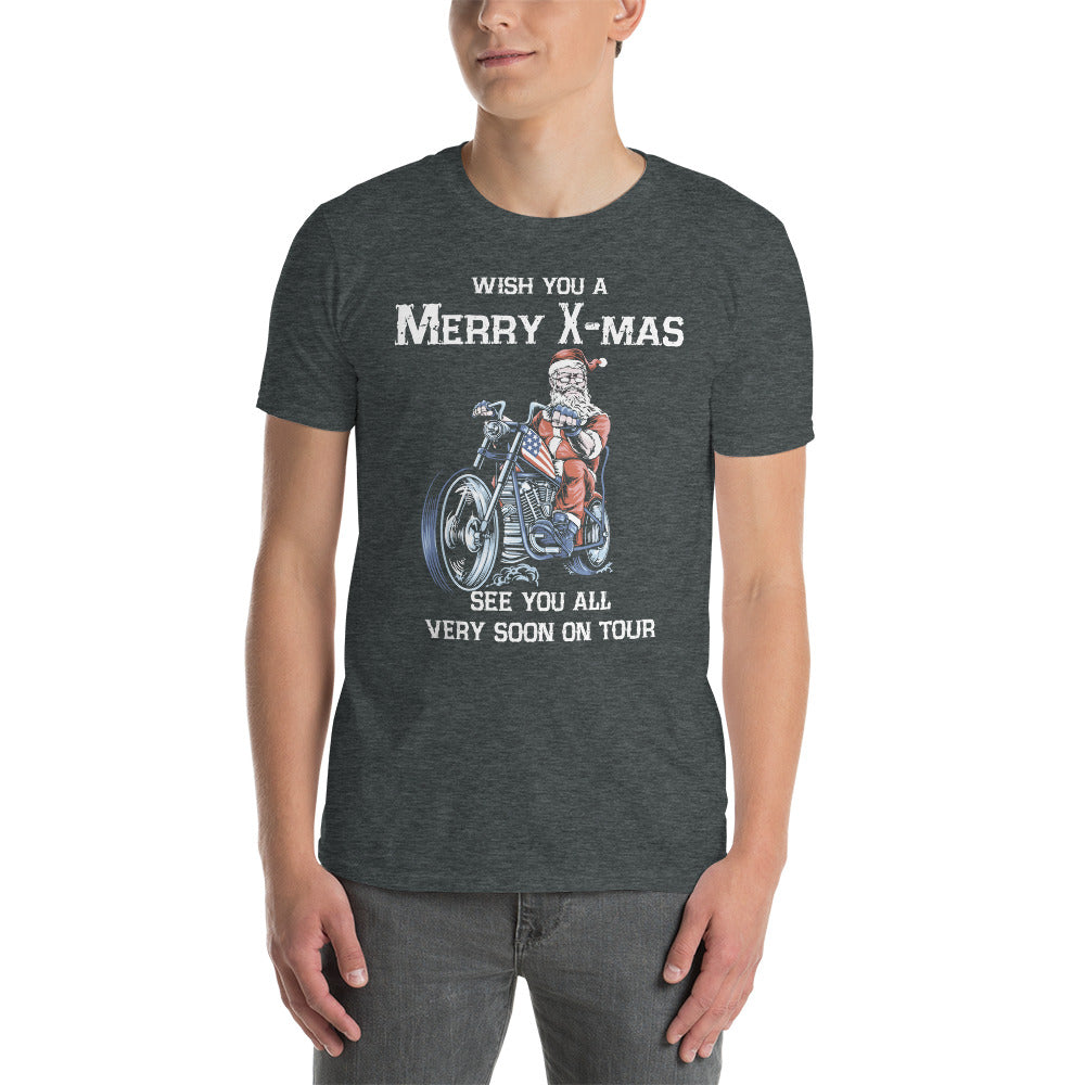 Herren T-Shirt " Merry X-Mas and a heavy new year see you all very soon on tour"