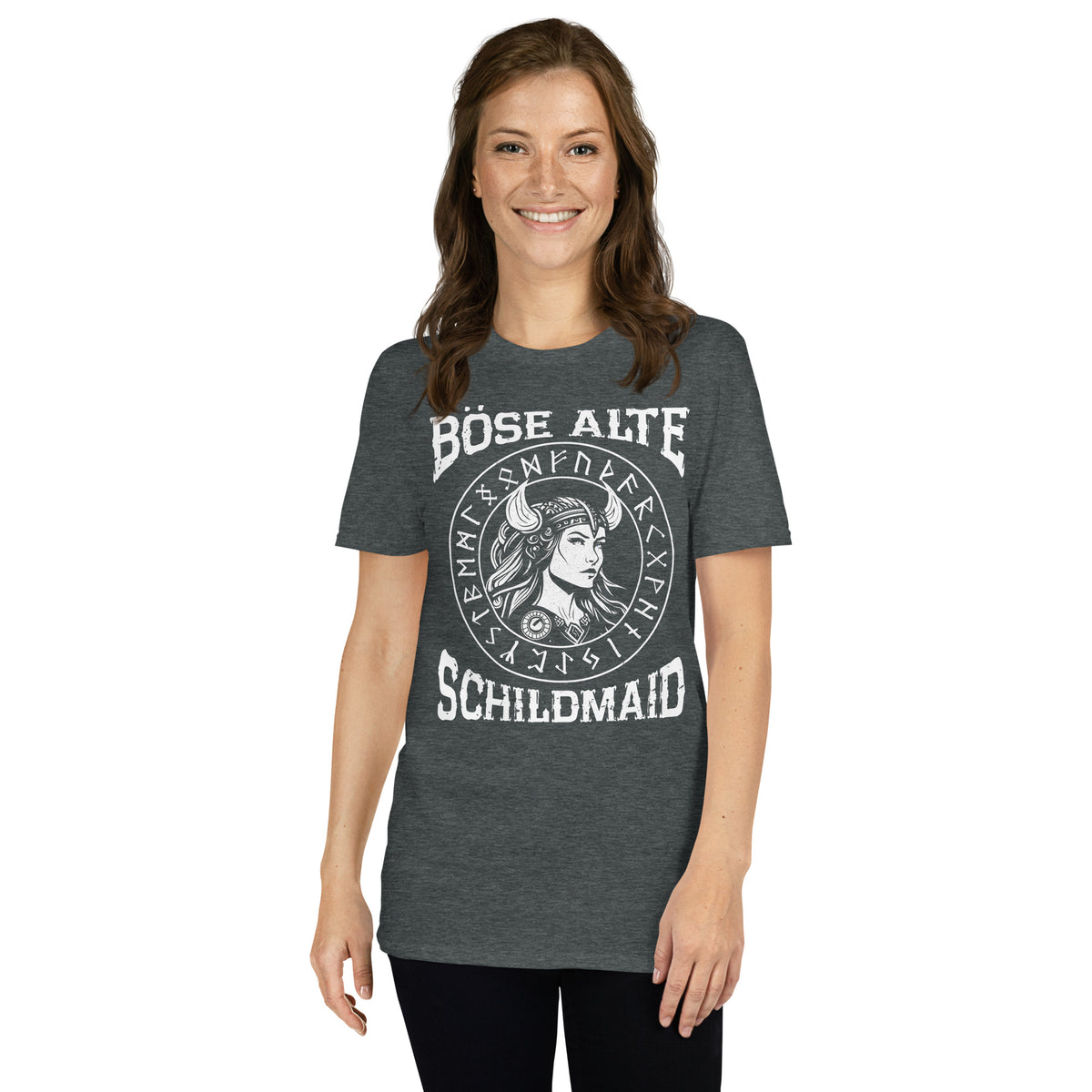 Damen T-Shirt und Hoodies Wikinger " Böse Alte Schildmaid" Variante 5