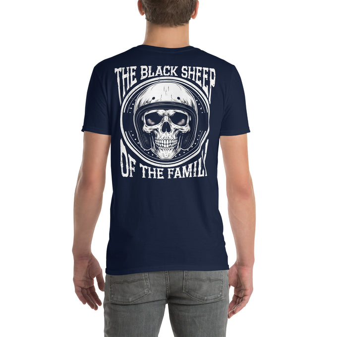 Biker T-Shirt " Black Sheep Of The Family" Variante1 – Marineblau – Rückansicht