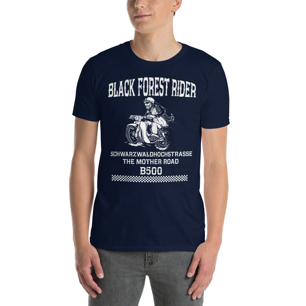 Herren T-Shirt "Schwarzwaldhochstrasse B500 Black Forest Rider" Variante 3