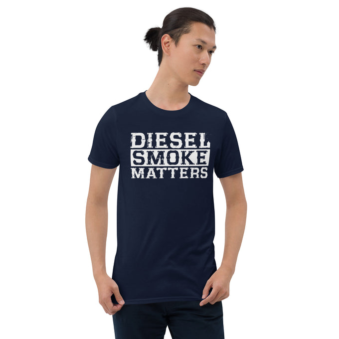 Biker Motorrad T-Shirt: " DIESEL SMOKE BETTER" – Marineblau – Vorderansicht