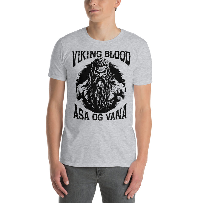 Wikinger T-Shirt und Hoodies Wikinger " Asa Og Vana " Variante 6 – Sportgrau – Vorderansicht