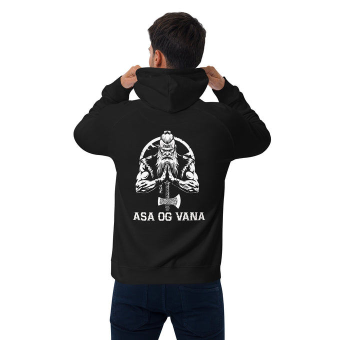 Wikinger T-Shirt und Hoodies Wikinger "Asa Og Vana" Variante 1 – Schwarz – Rückansicht