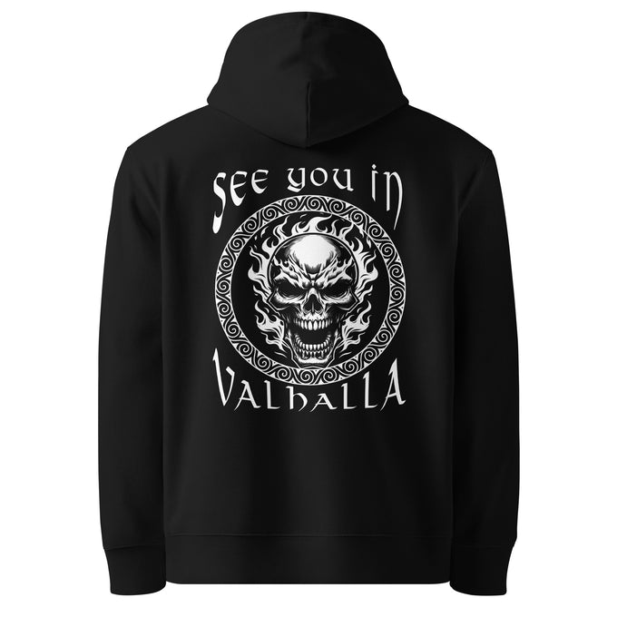 Wikinger T-Shirt und Hoodies Wikinger "SEE YOU IN VALHALLA" Variante 5 – Schwarz – Rückansicht