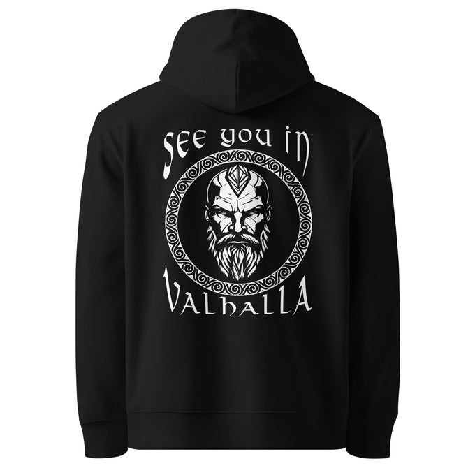 Wikinger T-Shirt und Hoodies Wikinger "SEE YOU IN VALHALLA" Variante 6 – Schwarz – Rückansicht
