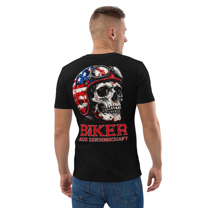 Biker Motorrad T-Shirts " Biker aus Leidenschaft " Variante 1 – Schwarz – Rückansicht