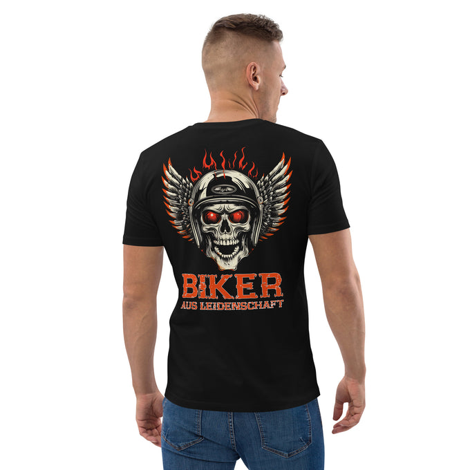 Biker Motorrad T-Shirts " Biker aus Leidenschaft " Variante 2 – Schwarz – Rückansicht
