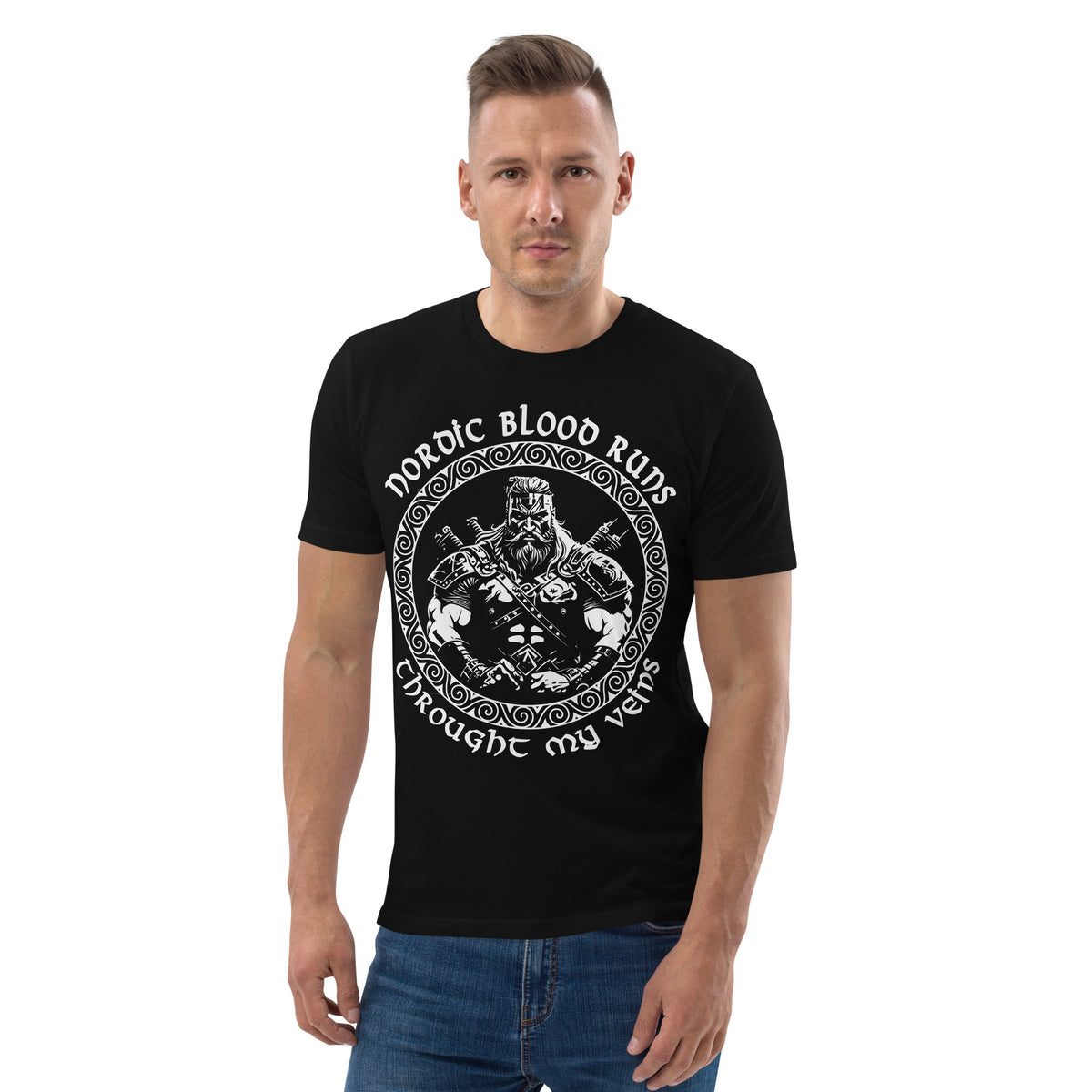 Herren T-Shirt und Hoodies Wikinger "Nordic Blood runs through my Veins" Variante 16