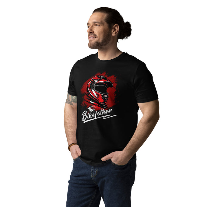Biker Motorrad T-Shirts " The Bikerfather " Variante 1 – Schwarz – Vorderansicht