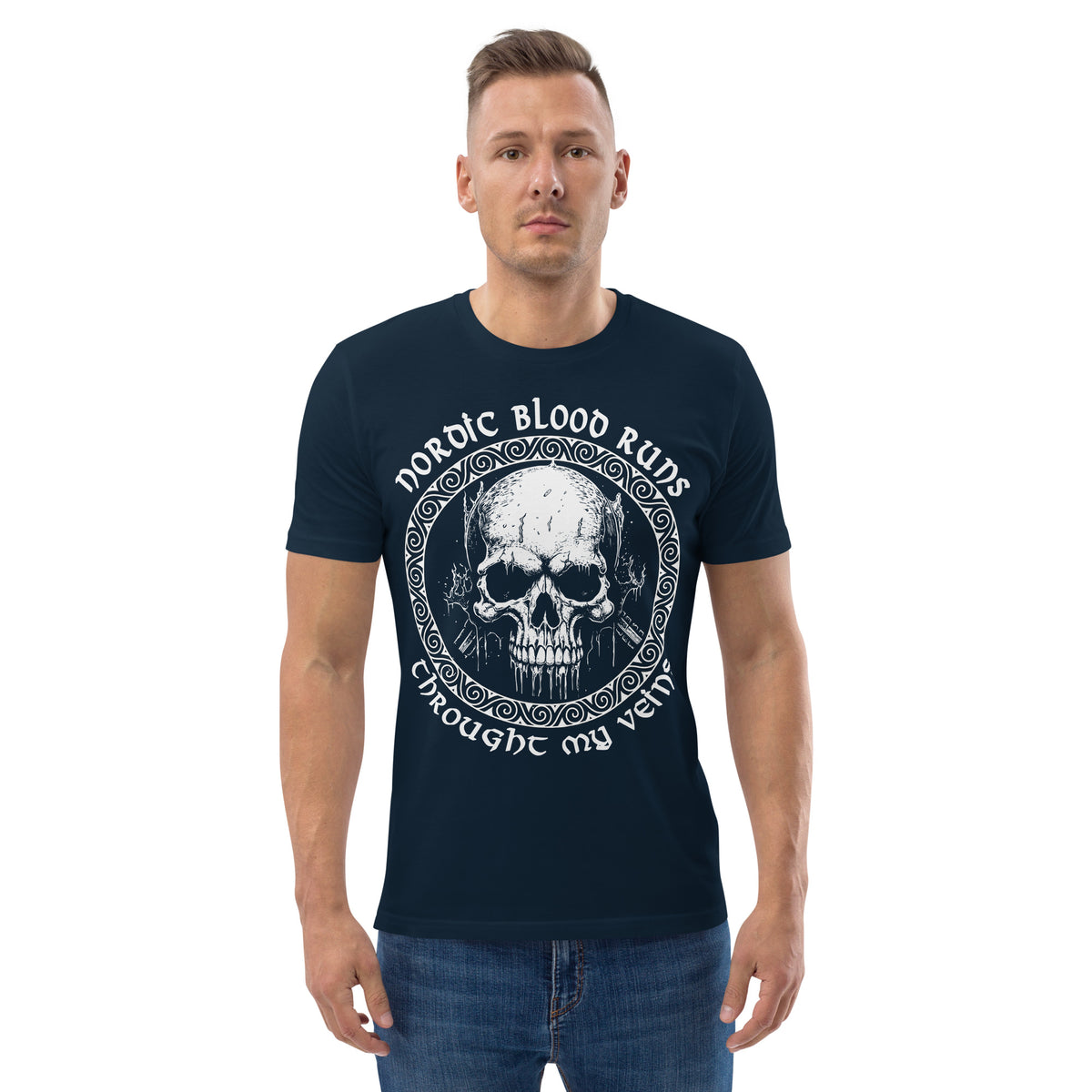 Herren T-Shirt und Hoodies Wikinger "Nordic Blood runs through my Veins" Variante 17