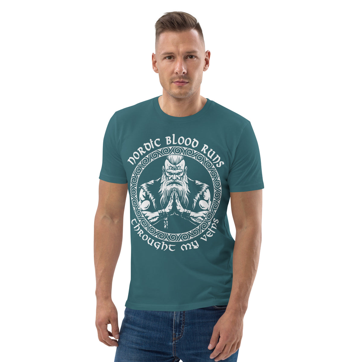 Herren T-Shirt und Hoodies Wikinger "Nordic Blood runs through my Veins" Variante 18