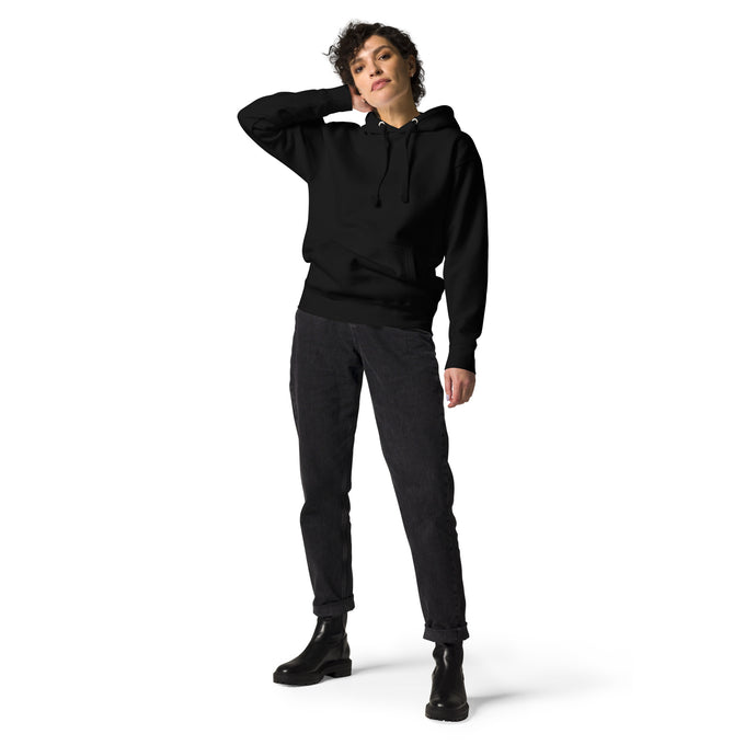 Biker - Premium Unisex Hoodie " Biker Brotherhood" Variante 9 – Schwarz – Vorderansicht
