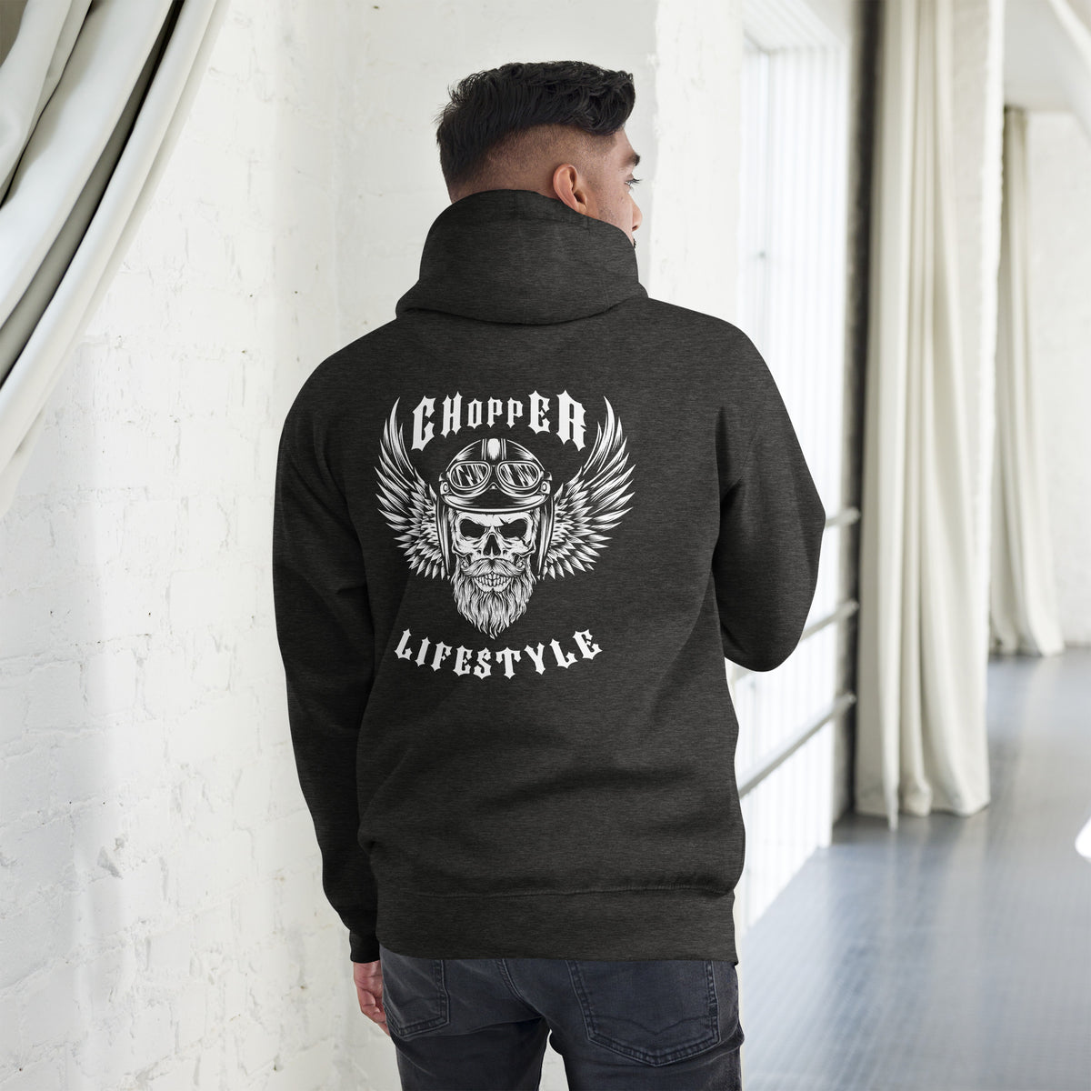 Biker - Premium Unisex Hoodie "Chopper LIFESTYLE" Variante 2-Biker-Shirts