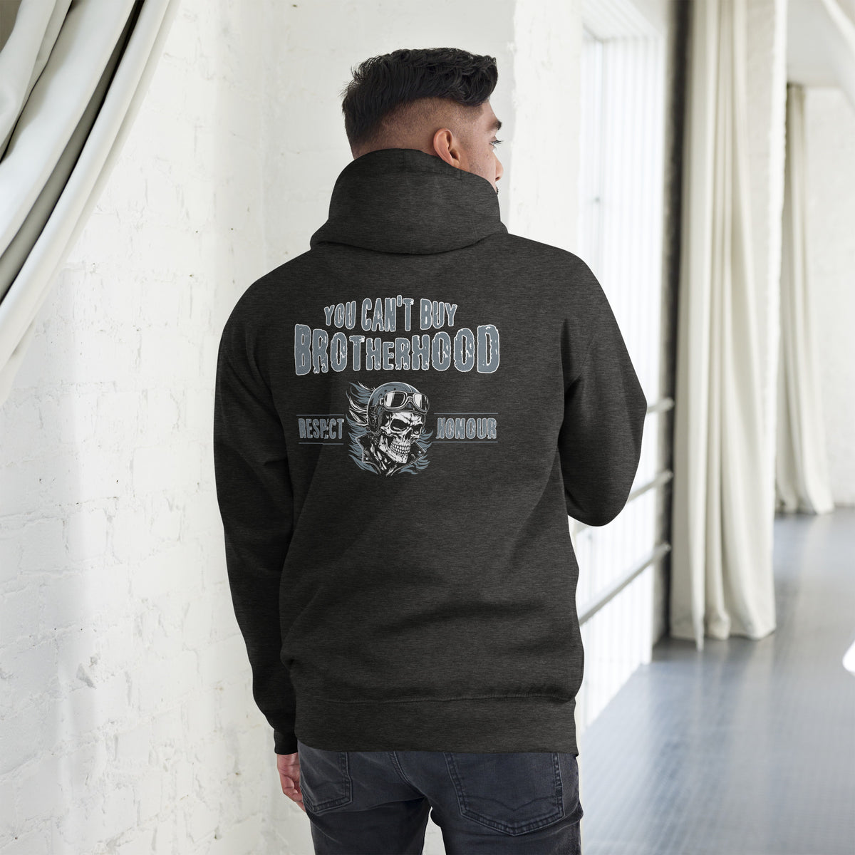 Biker - Premium Unisex Hoodie " Biker Brotherhood" Variante 9-Biker-Shirts