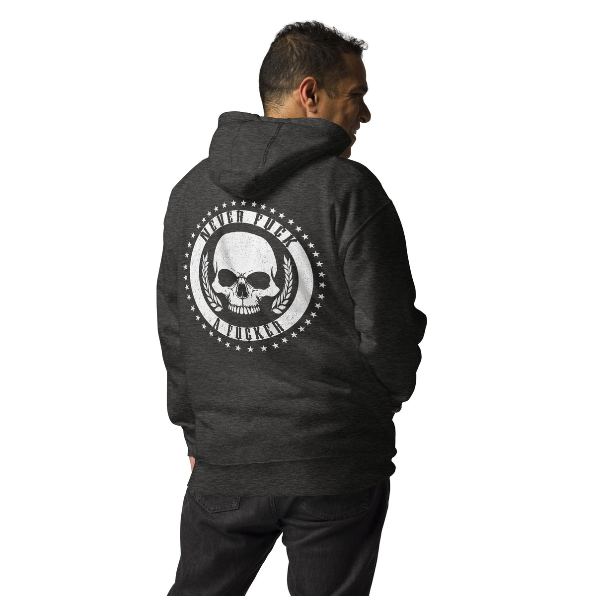 Biker - Premium Unisex Hoodie "NEVER FUCK A FUCKER" Variante 3