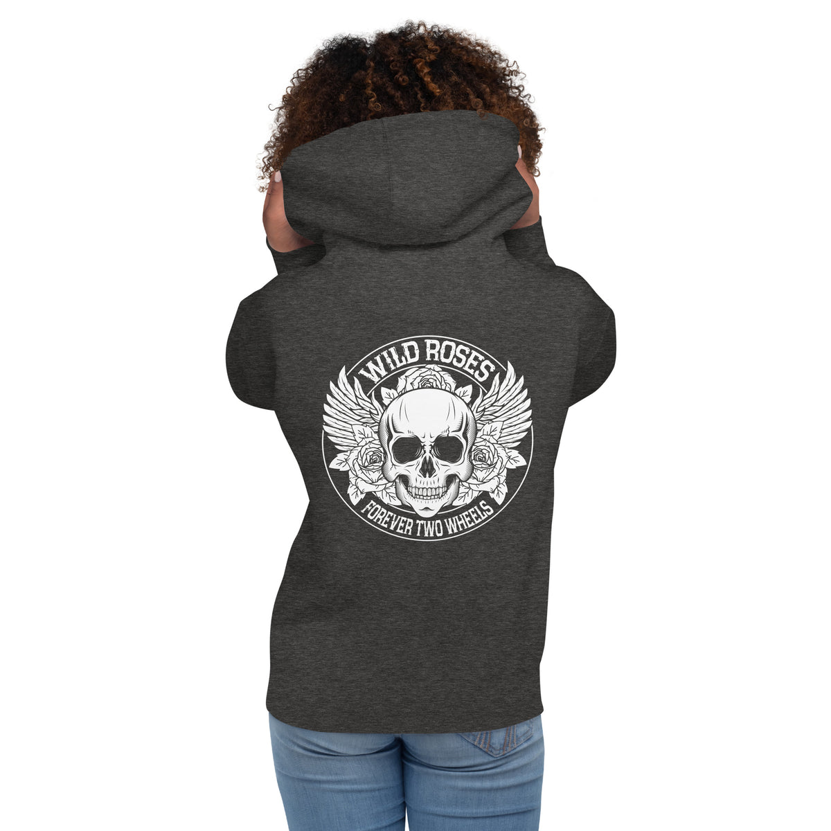 Biker - Premium Unisex Hoodie " Wild Roses Forever Two Wheels " Damen