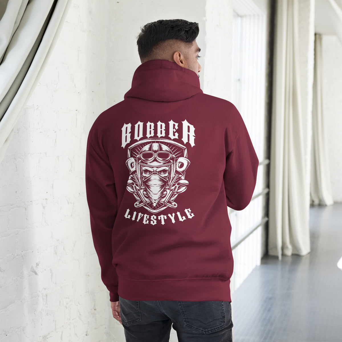 Biker - Premium Unisex Hoodie "Bobber LIFESTYLE" Variante 2-Biker-Shirts