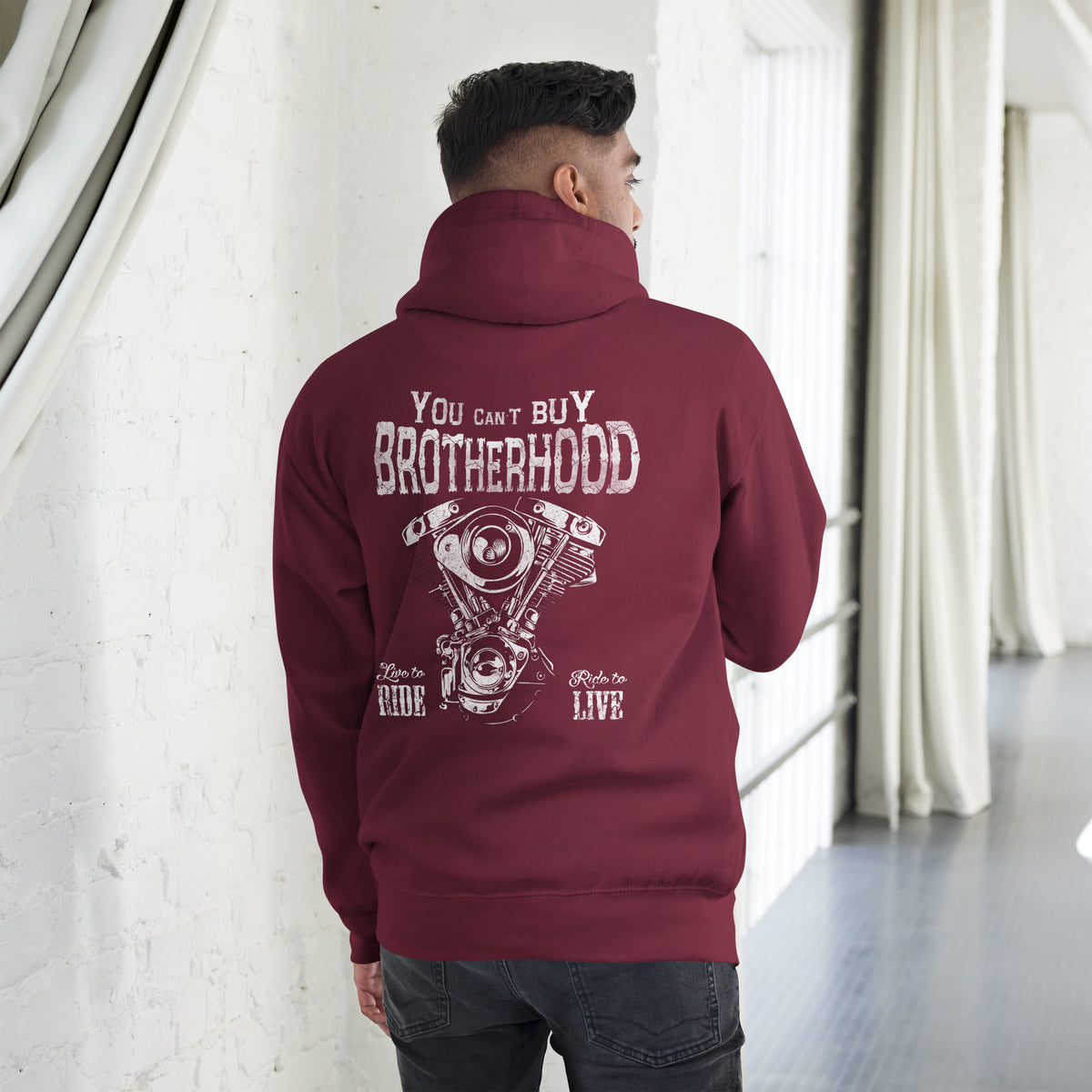 Biker - Premium Unisex Hoodie " Biker Brotherhood" Variante 8-Biker-Shirts