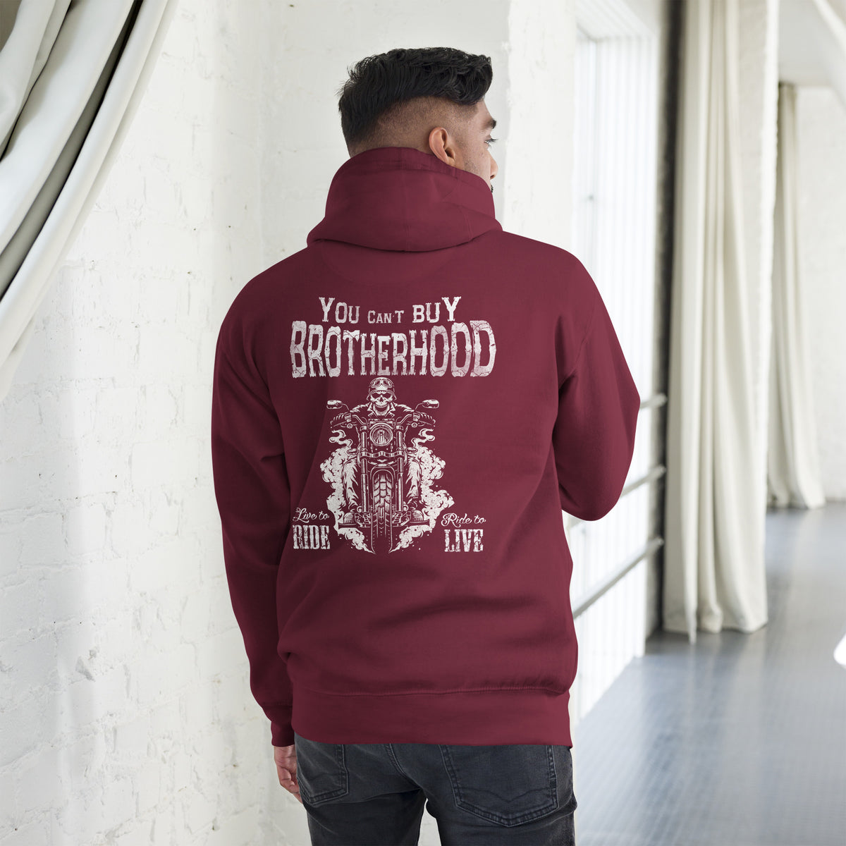 Biker - Premium Unisex Hoodie " Biker Brotherhood" Variante 6-Biker-Shirts