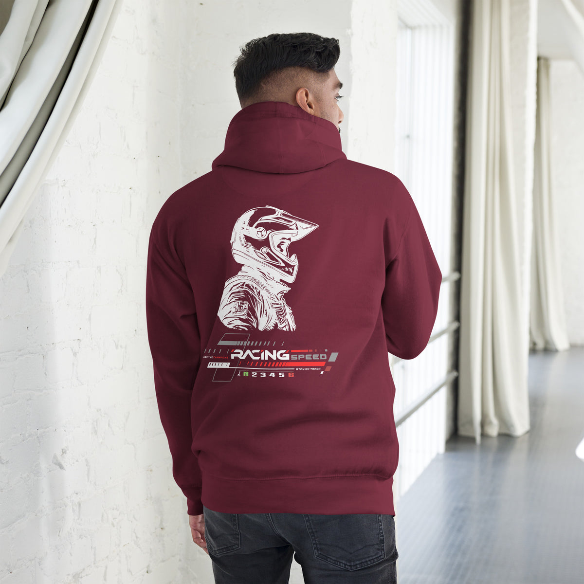 Biker - Premium Unisex Hoodie " Speed Limit Create Your Own Speed " Variante 2-Biker-Shirts