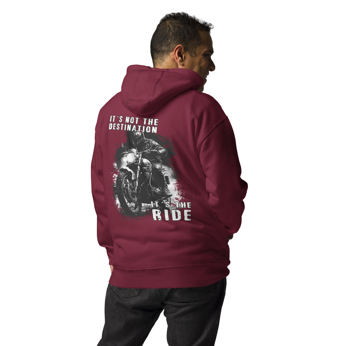 Biker - Premium Unisex Hoodie "Its the not the Destination, It's the Ride" Variante 2